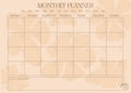 Coral Monthly Planner